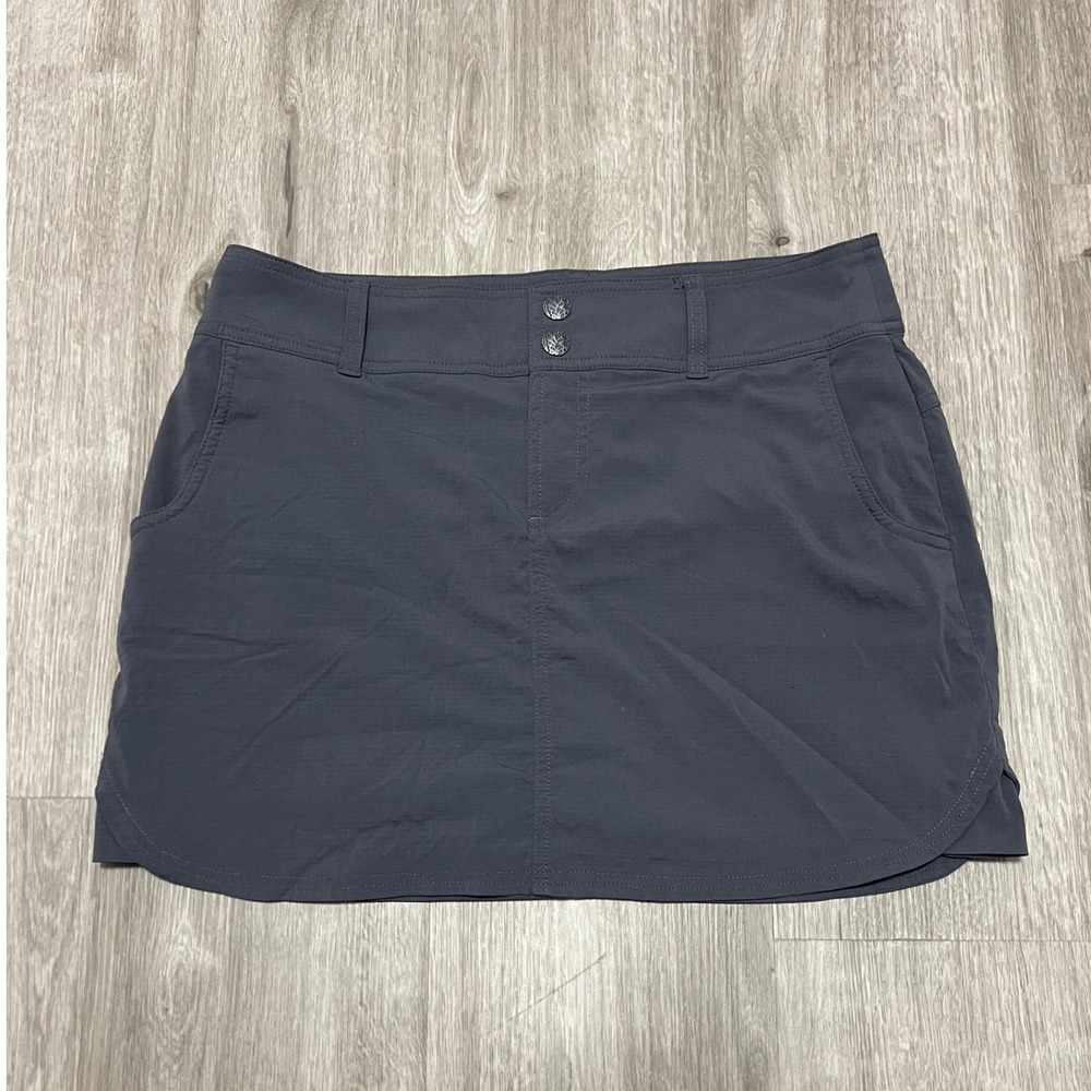 Prana Women's Gray Hiking Skort Size 6 Built in Shorts Outdoor Activewear